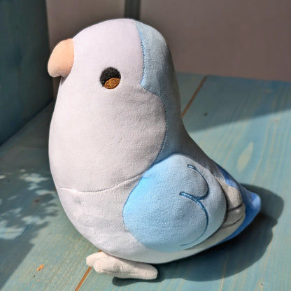 Last stock! [B-GRADE] Ramune the Pastel Blue Lovebird Plushie