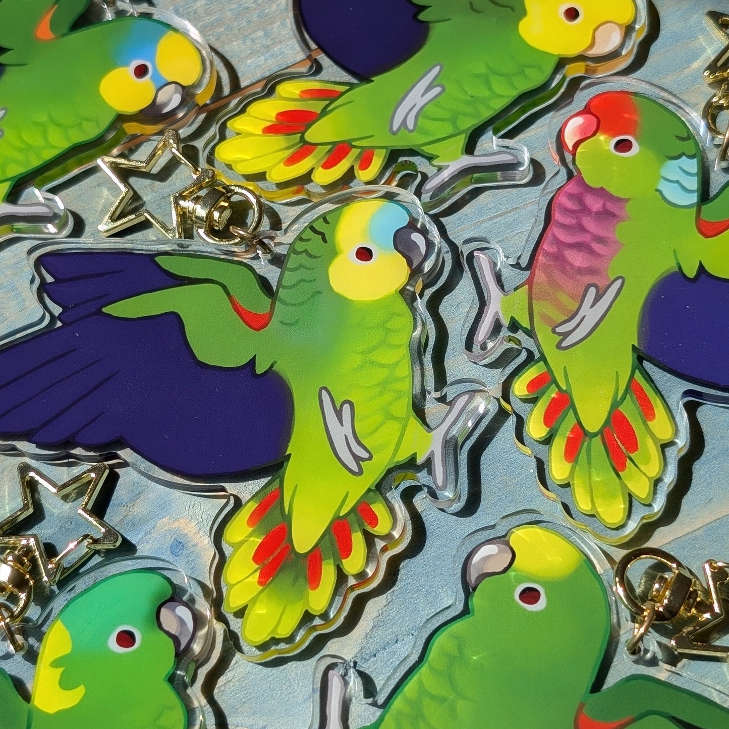 Amazon Parrot Acrylic Keychain