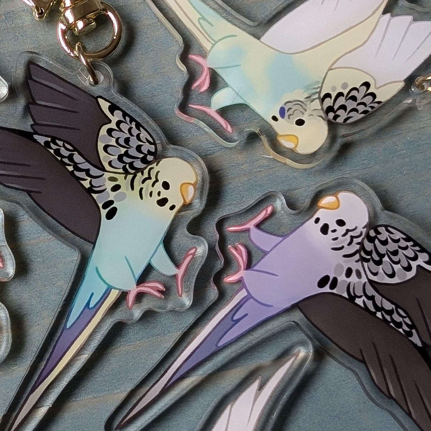 Budgie Acrylic Keychain