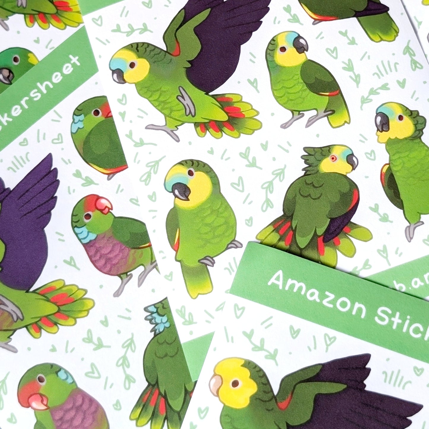 Amazon Parrot Washi Stickersheet