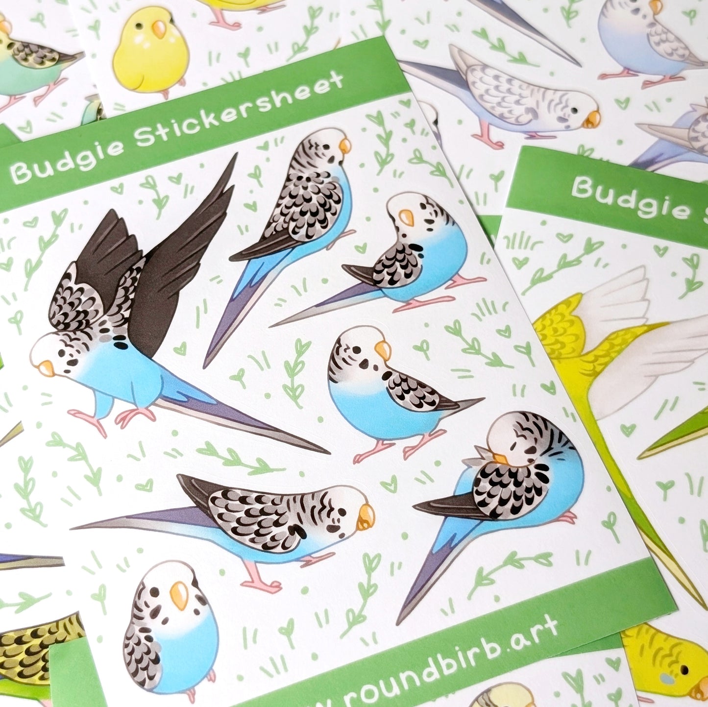 Budgie Washi Stickersheet