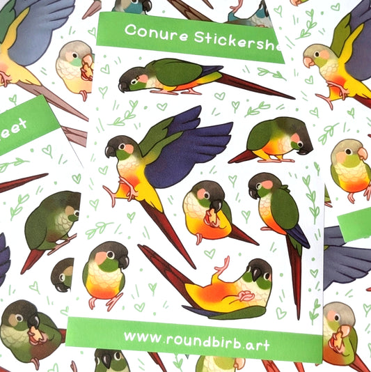 Small Conure Washi Stickersheet