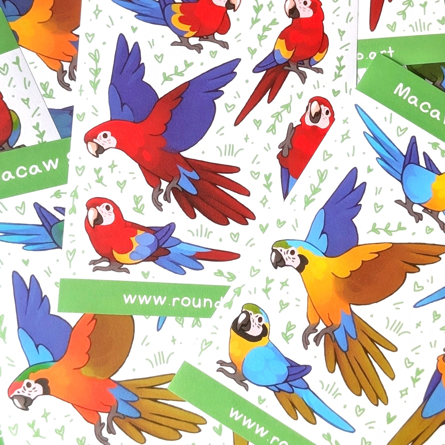 Macaw Washi Stickersheet