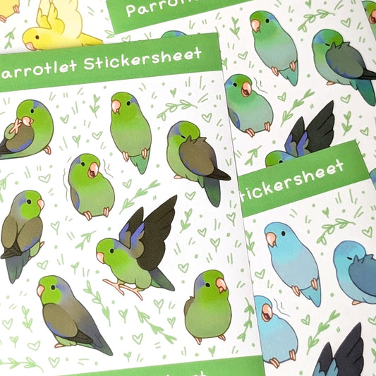 Parrotlet Washi Stickersheet