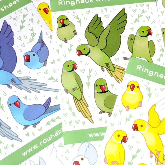 Ringneck Parrot Washi Stickersheet