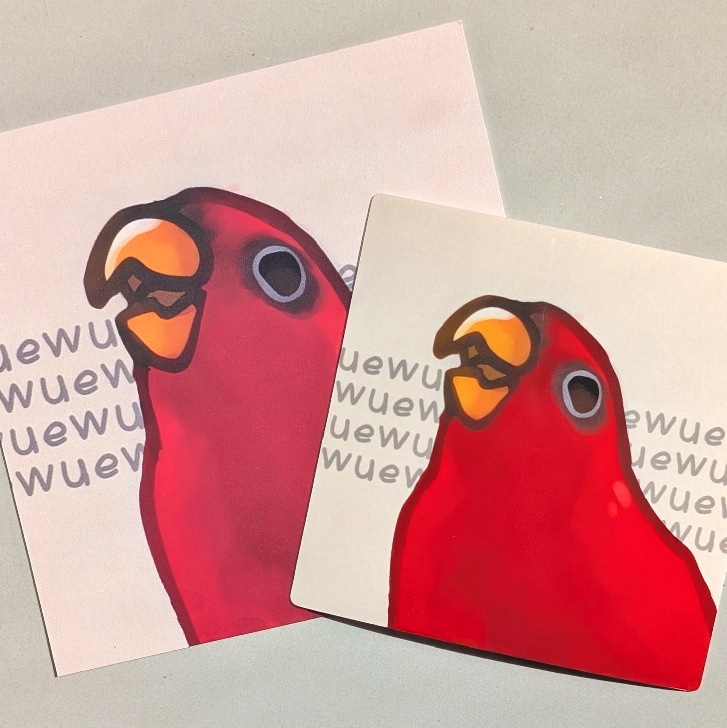 Wuewue Birb Mini Print or Vinyl Sticker