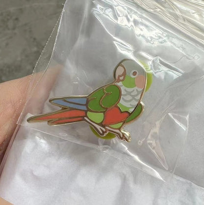 Green Cheek Conure Pin v2