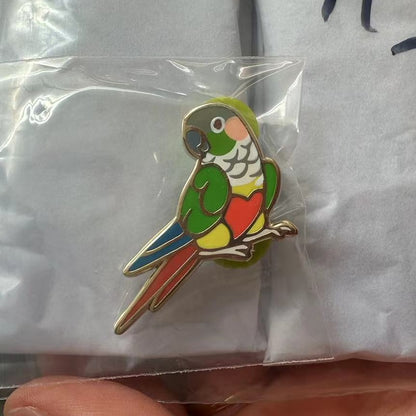 Green Cheek Conure Pin v2