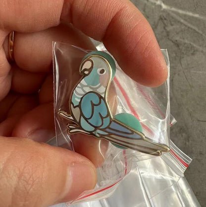 Green Cheek Conure Pin v2