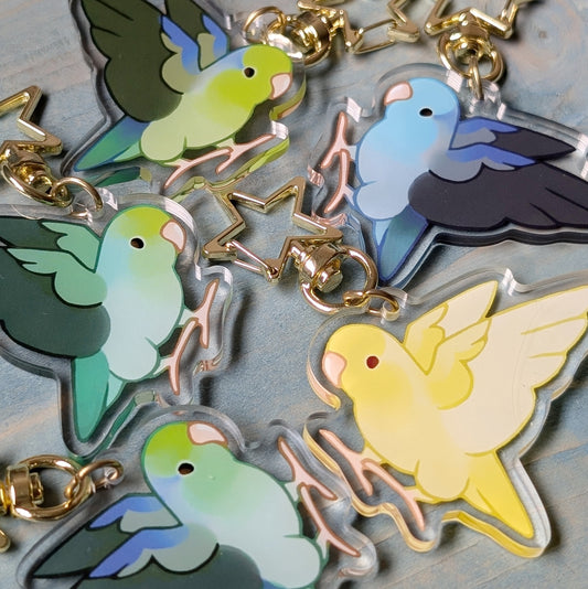 Parrotlet Acrylic Keychain