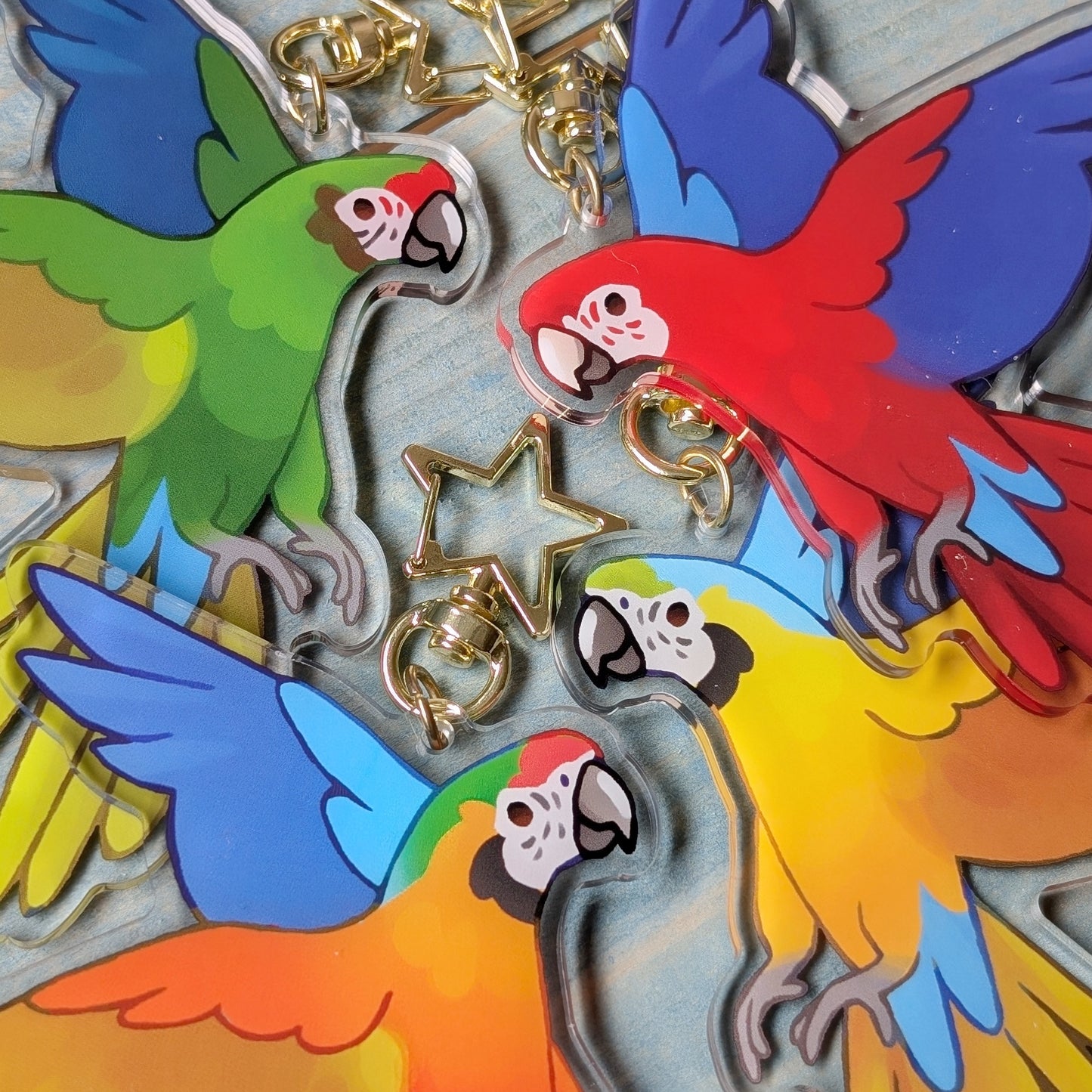 Macaw Acrylic Keychain