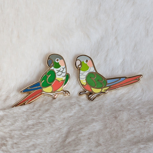 Green Cheek Conure Pin v2