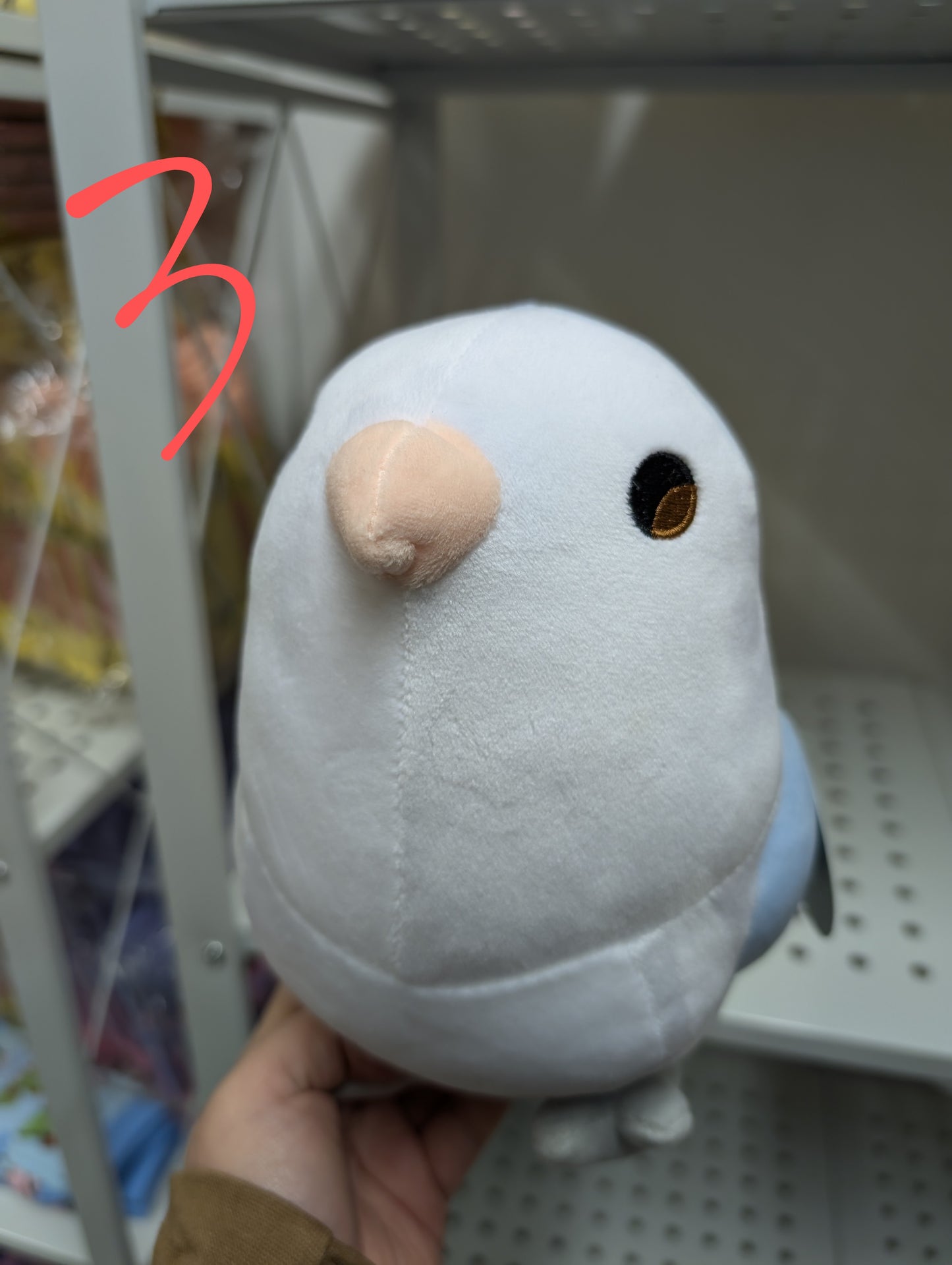 Last stock! [B-GRADE] Ramune the Pastel Blue Lovebird Plushie