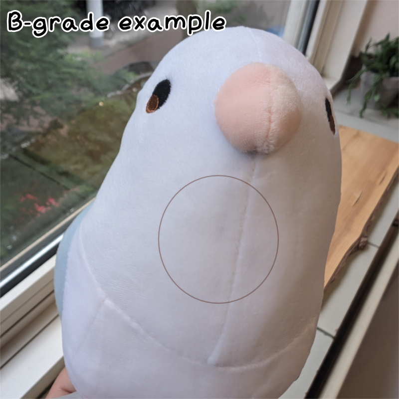 [B-GRADE] Ramune the Pastel Blue Lovebird Plushie