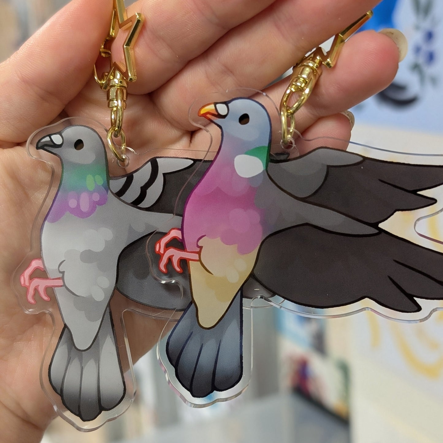 Pigeon Acrylic Keychain