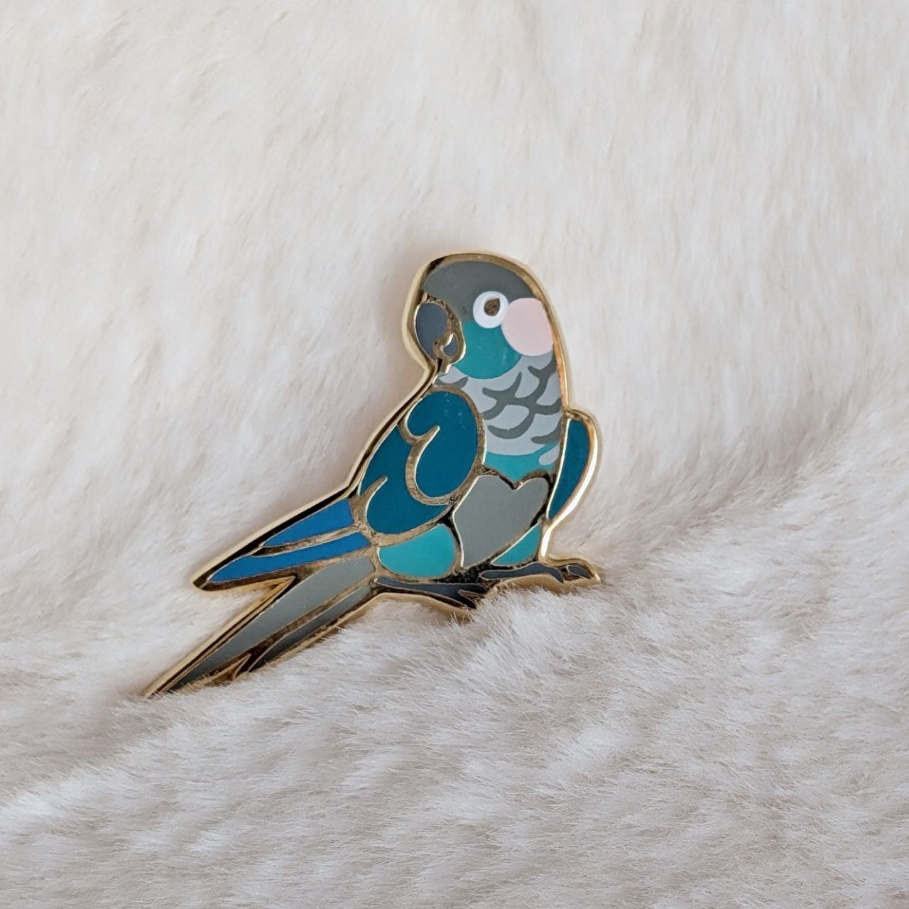 Green Cheek Conure Pin v2