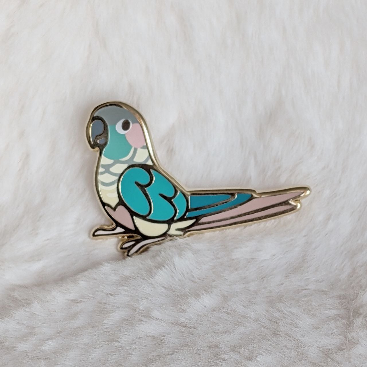 Green Cheek Conure Pin v2