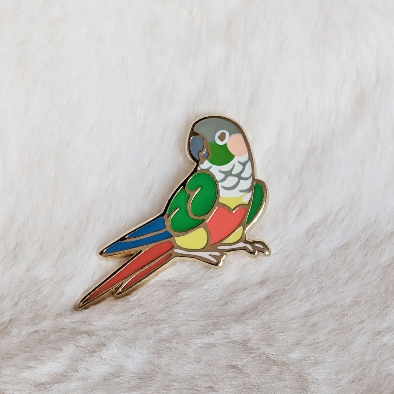 Green Cheek Conure Pin v2