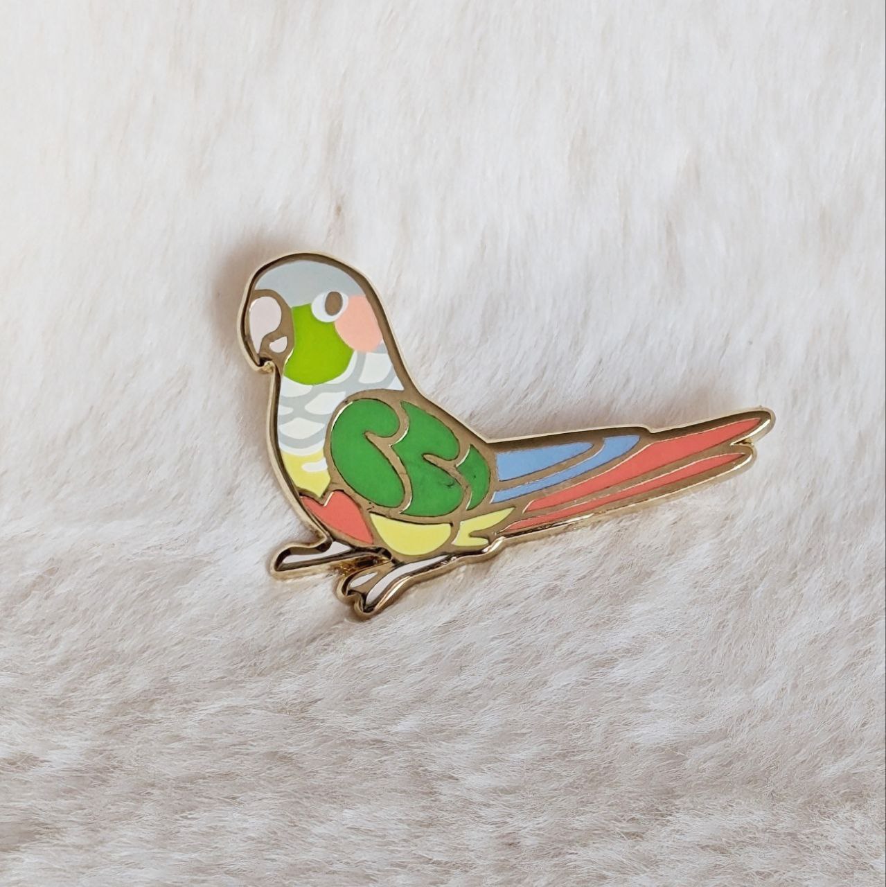 Green Cheek Conure Pin v2