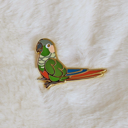 Green Cheek Conure Pin v2