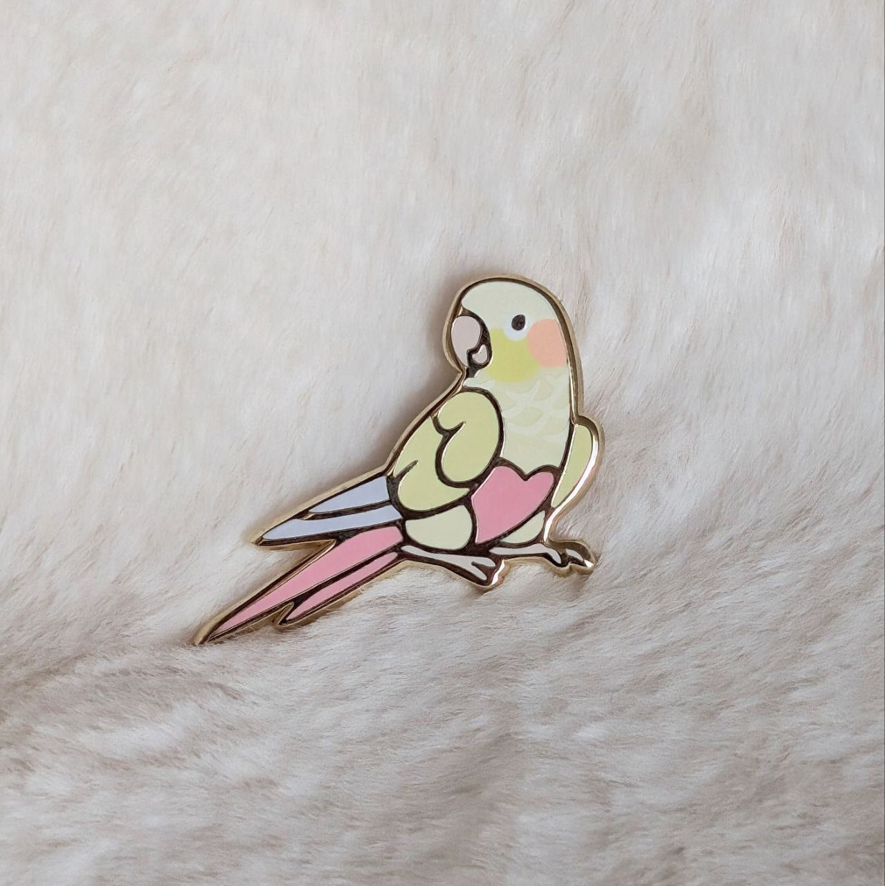 Green Cheek Conure Pin v2