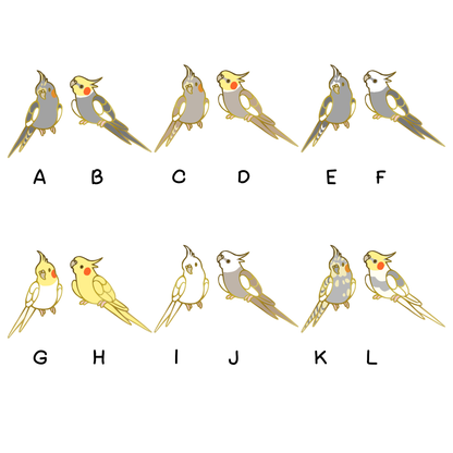 Cockatiel Pin v2