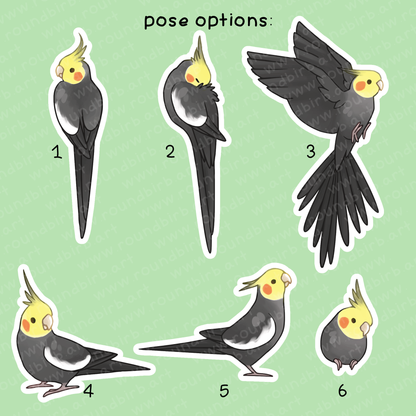 Cockatiel Vinyl Stickers