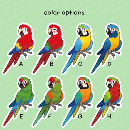 Macaw Vinyl Stickers