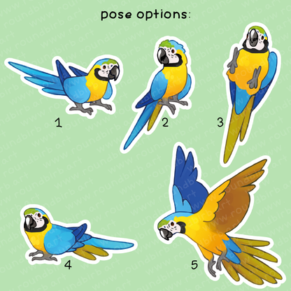 Macaw Vinyl Stickers