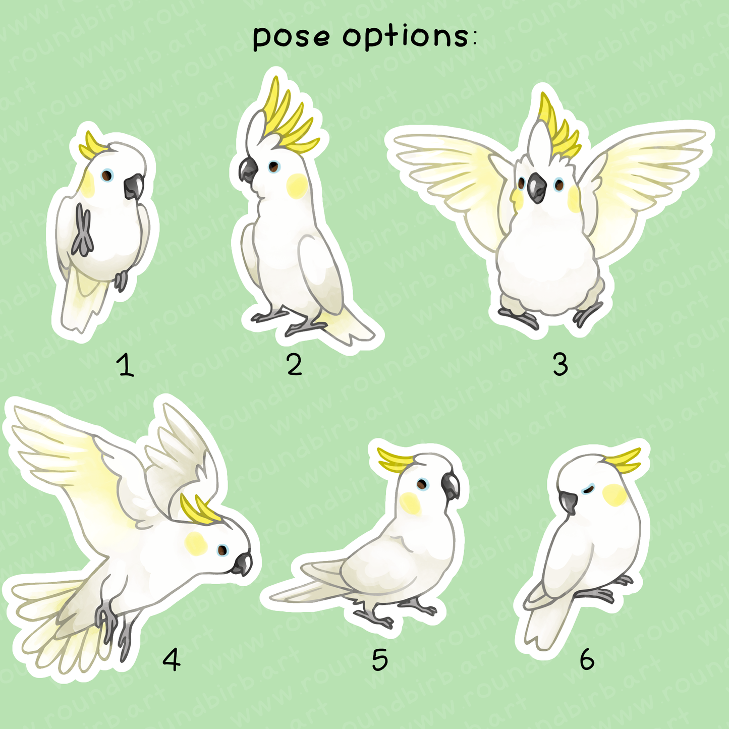 Cockatoo Vinyl Stickers