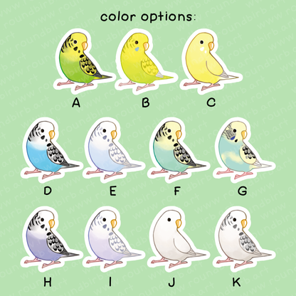 Budgie Vinyl Stickers