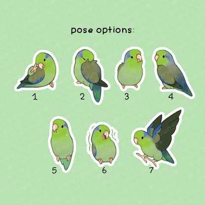 Parrotlet Vinyl Stickers