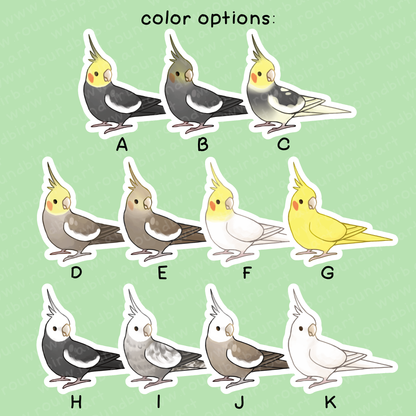 Cockatiel Vinyl Stickers