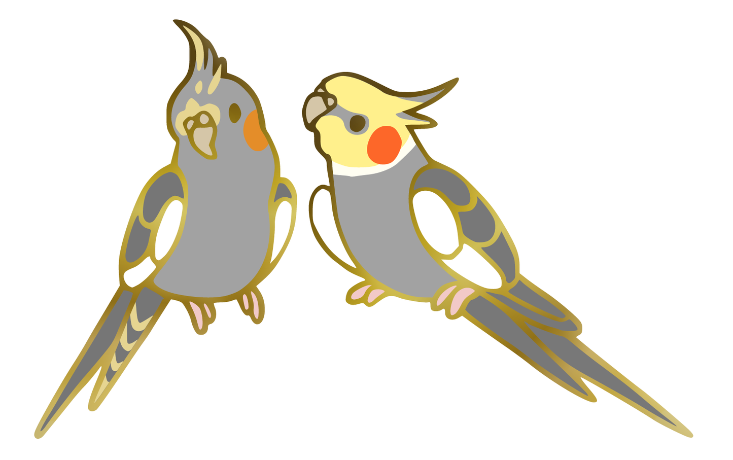 Cockatiel Pin v2